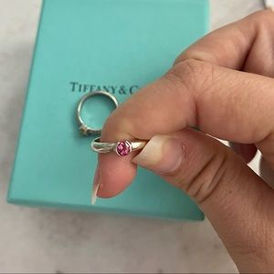 Tiffany & Co. Elsa Peretti pink sapphire ring sz 4